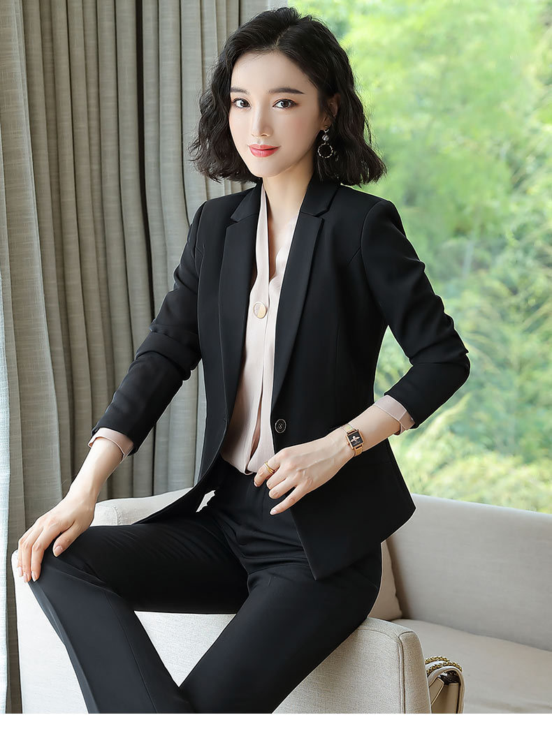 职业套装女西装套裙时尚2019秋冬新款气质女神范ol正装西服工作服