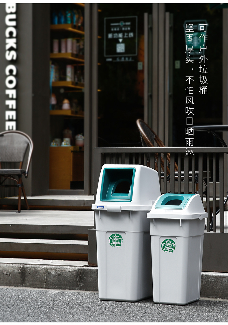 risu日本进口分类垃圾桶办公室可回收环保干湿分离垃圾筒45l70l