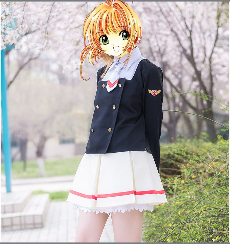 魔卡少女樱木之本樱cosplay校服服装女动漫百变