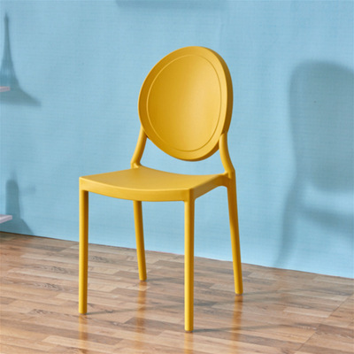 北欧现代简约塑料彩色椅子成人靠背椅餐椅创意休闲椅会议办公椅子