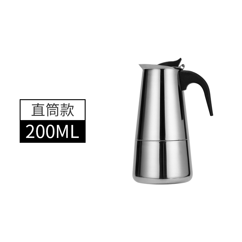 Cross-Border Hot Stainless Steel Moka Pot European Coffee Cup Portable Electric Coffee Pot in Stock Wholesale