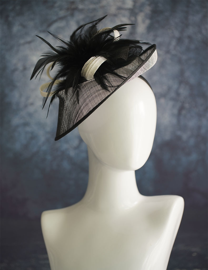 欧式高端复古礼帽晚礼服女士晚宴舞台小礼帽配饰柔暖羽毛