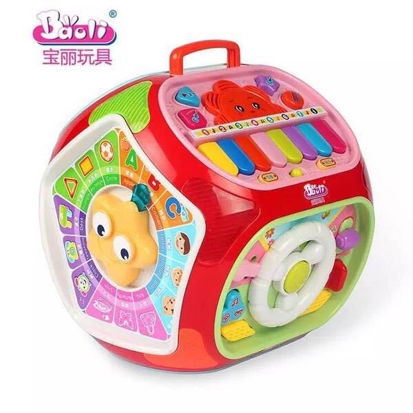 POLA Puzzle House Polyhedron Puzzle Music Drum Multi-Functional Heptahedron 1-3-6 Years Old Children's Toys