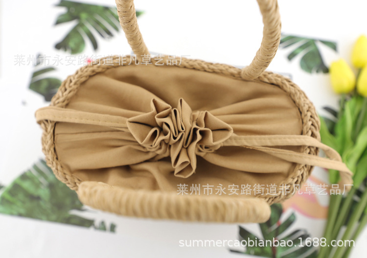 厂价新款纸绳手提包草编包时尚休闲编织包沙滩包女包一件代发