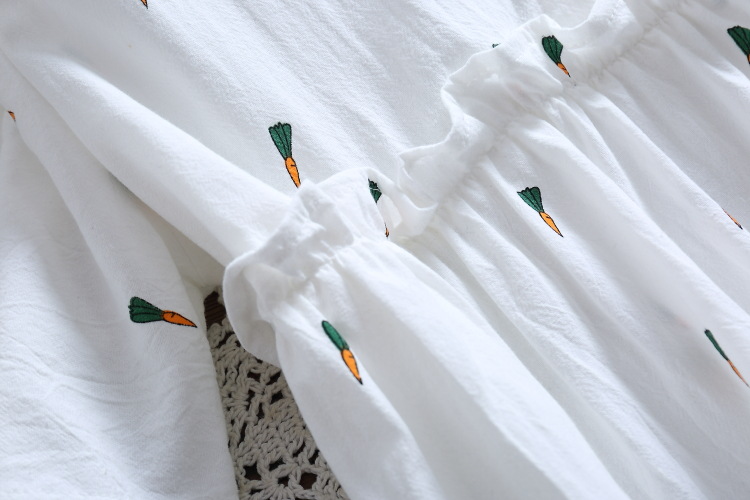 实拍2019夏季新款森女文艺小清新露肩袖胡萝卜连衣裙-阿里巴巴