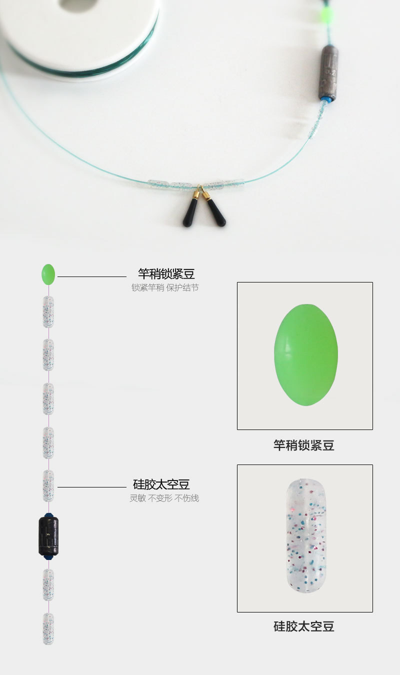 散装 水晶斑点硅胶迷彩隐形大物豆 7 1太空豆垂钓渔具小配件批发