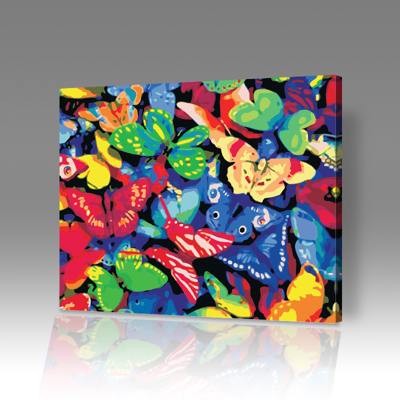 diy数字油画 厂家直销 速卖通亚马逊淘宝一件代发动物6552蝴蝶