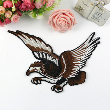 diy大号刺绣飞鹰布贴 衣服毛衣补丁贴花 服装辅料装饰破洞修补贴