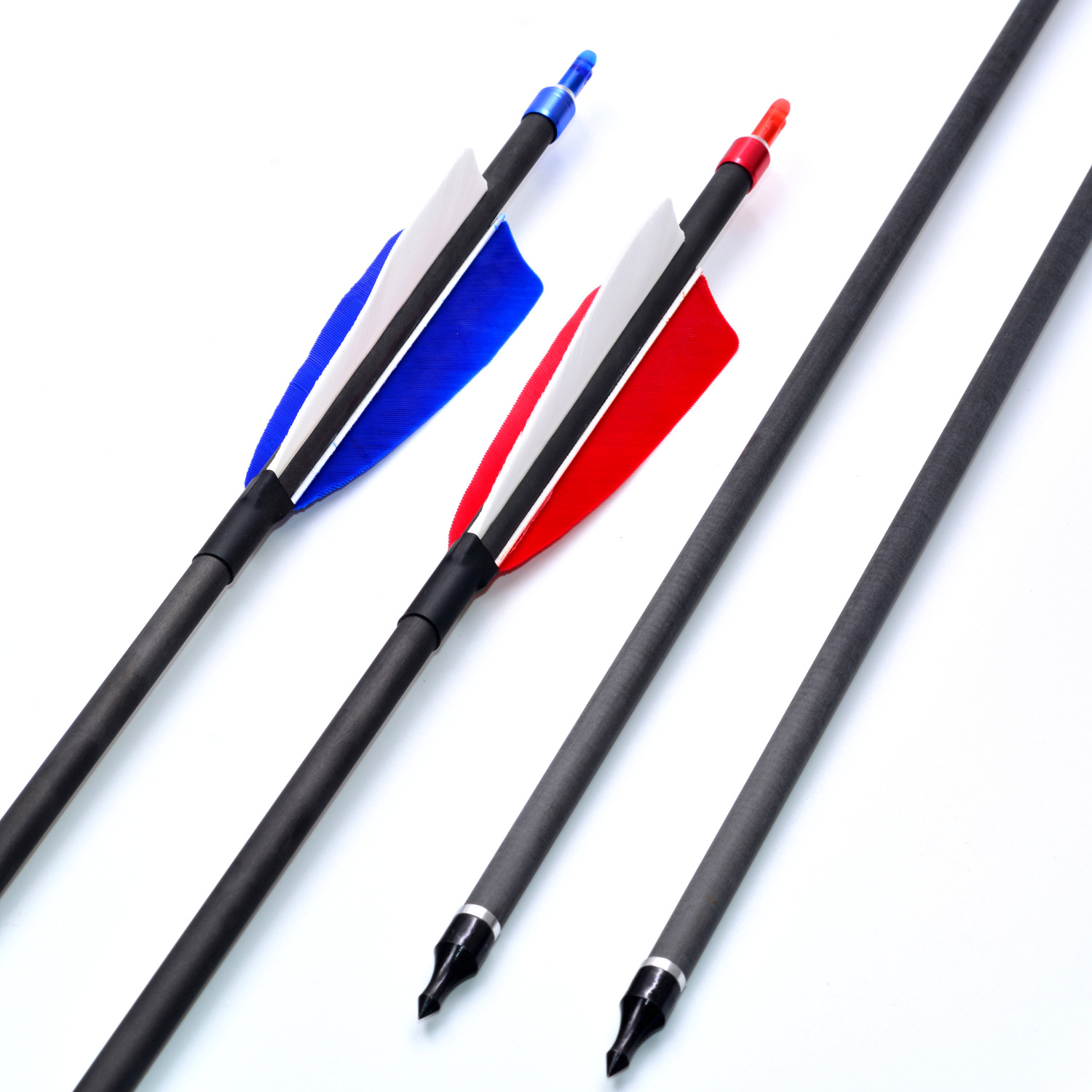 2内径真羽纯碳箭美猎弓箭碳纤维箭杆复合弓反曲弓箭支箭杆