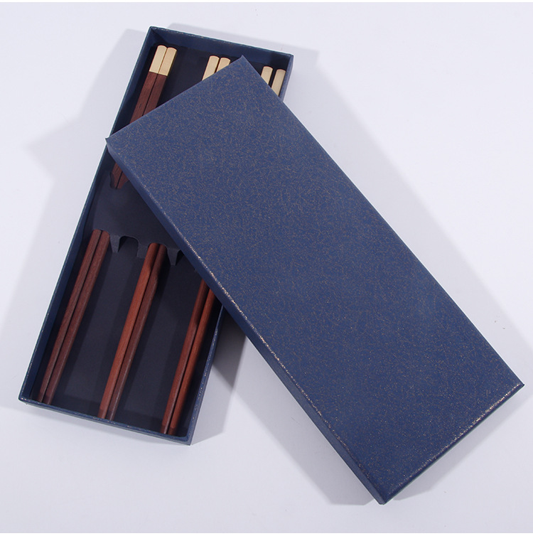 筷子包装盒五双装高档包装现货天地盖竹木筷子包装可印刷logo