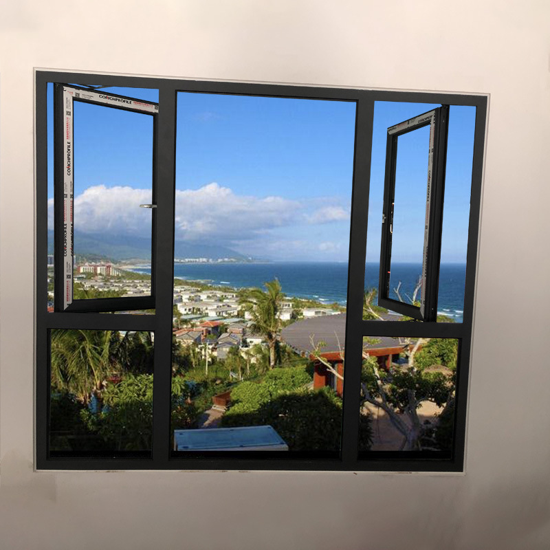 海螺65断桥铝平开窗隔音玻璃铝合金门窗现代简约封阳台平开窗现货