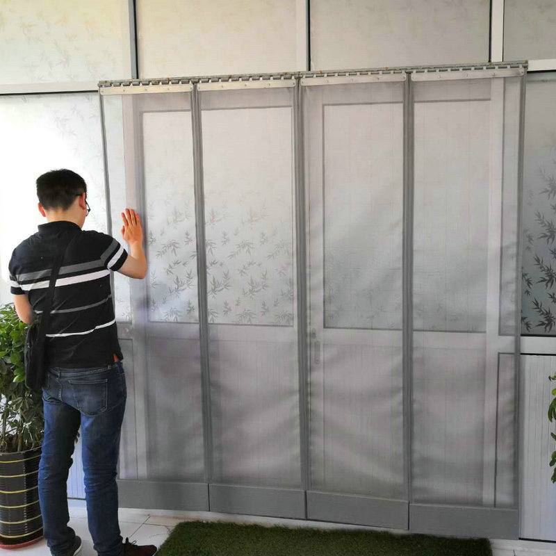 磁吸纱网门帘 夏天商场家用隔断磁吸透气磁性纱网 防蚊虫软纱门帘