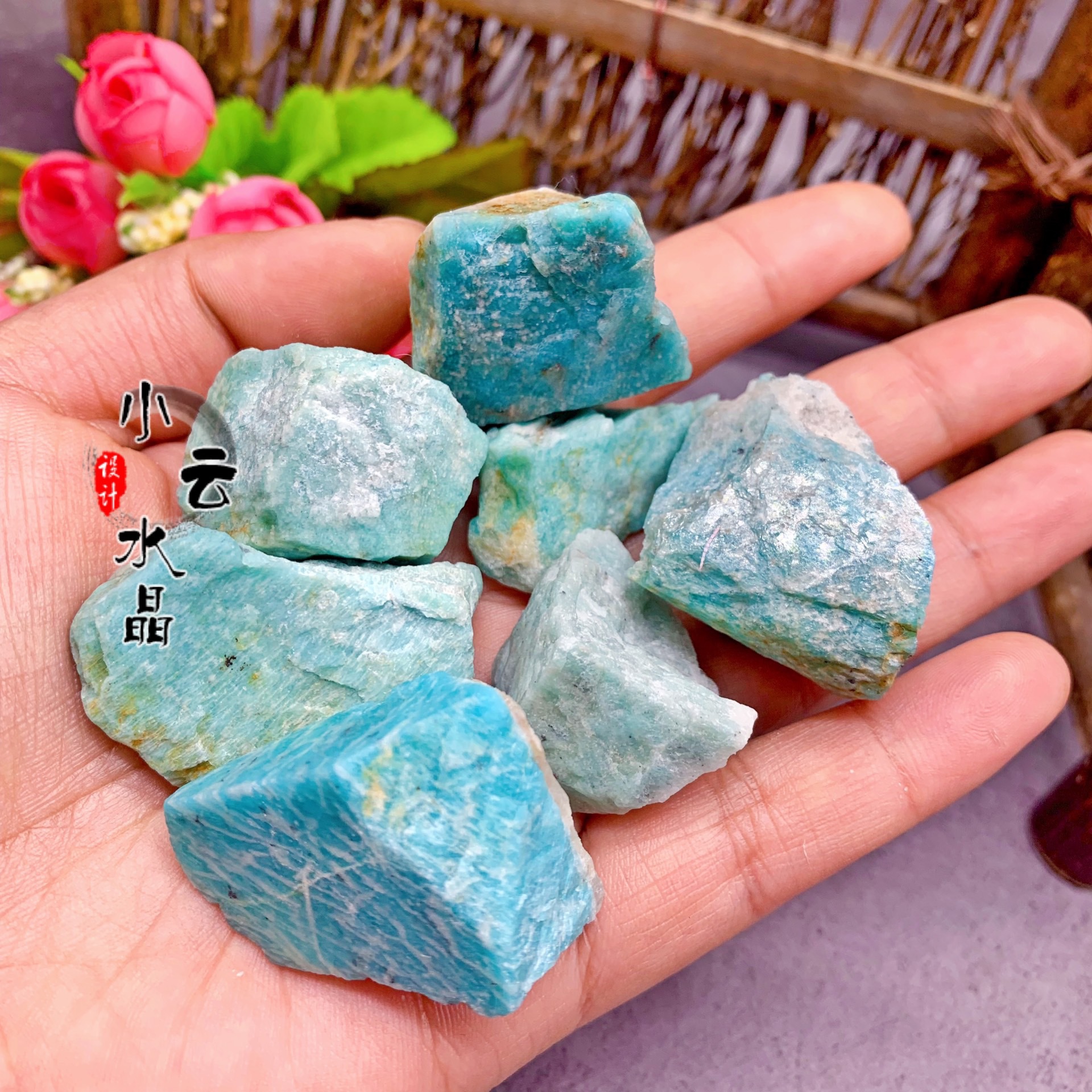 天河石水晶原石天然香薰原石扩香水晶石工艺品原料一件代发