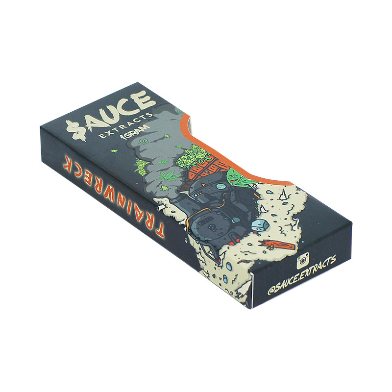 一次性电子小烟包装盒油烟彩盒vlex电子烟扁烟通用包装盒fsc厂家