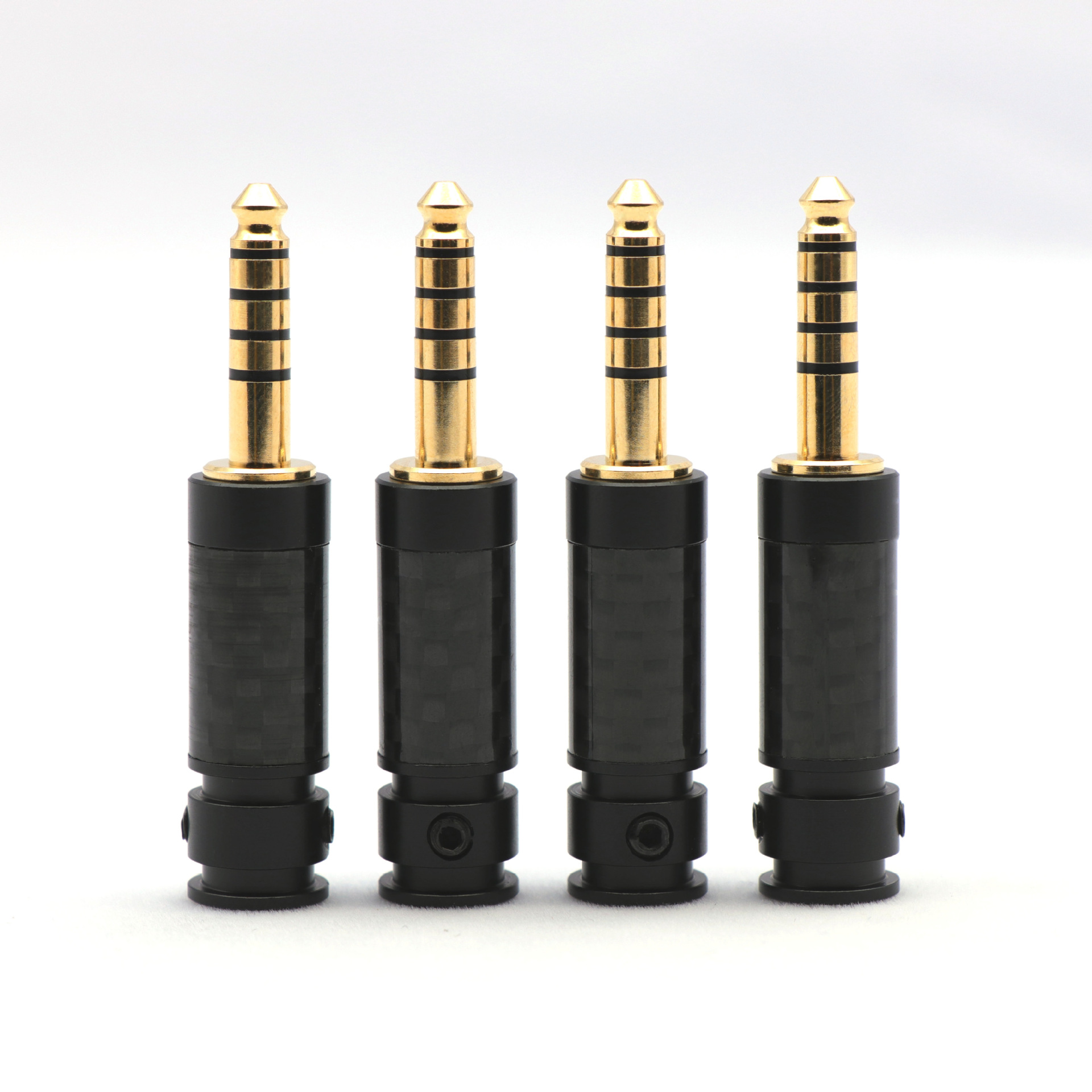 碳纤维镀金4.4平衡插头升级线diy维修插头4.4mm五极5节耳机插头