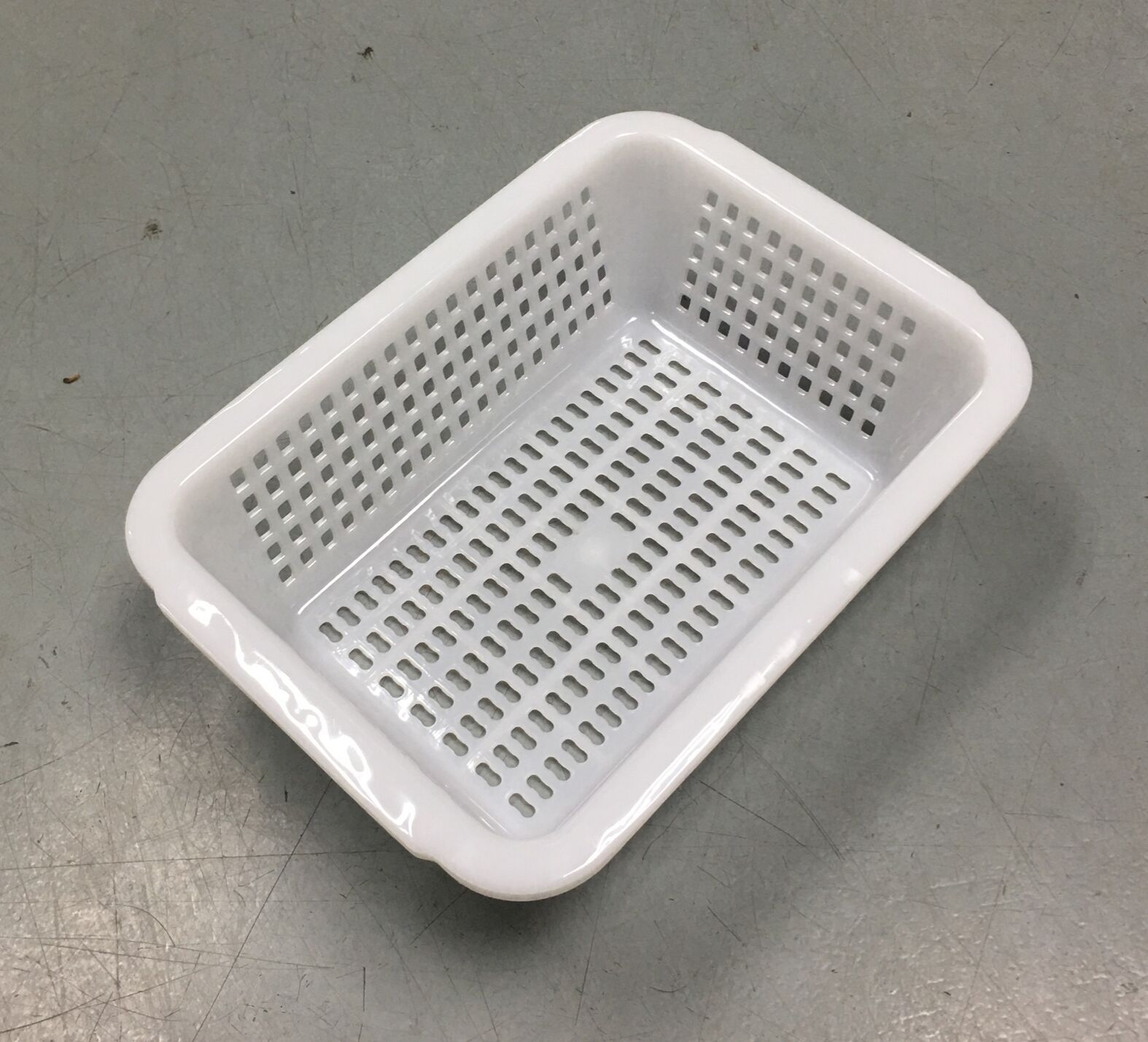加厚长方形漏筐白色厨房收纳篮塑料框快递理货水果筐洗菜篮子