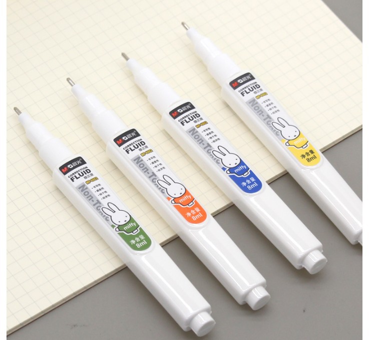 晨光mf6002米菲修正液实用快干快干型学生多功能笔式涂改无痕批发