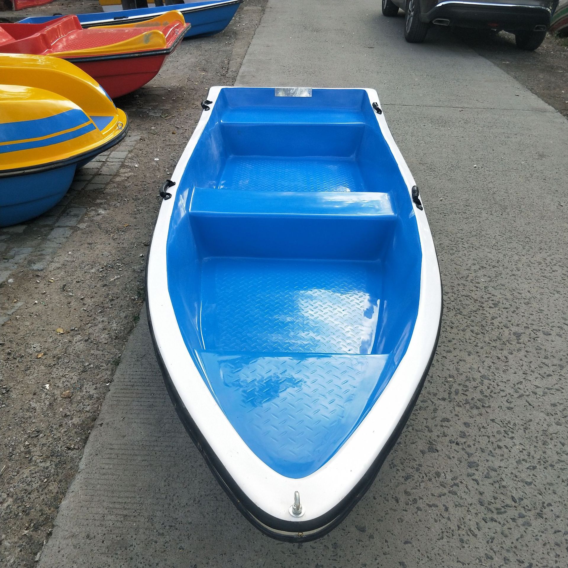 8米玻璃钢环卫船河道清洁保洁船钓鱼船 手划船养殖船大载重