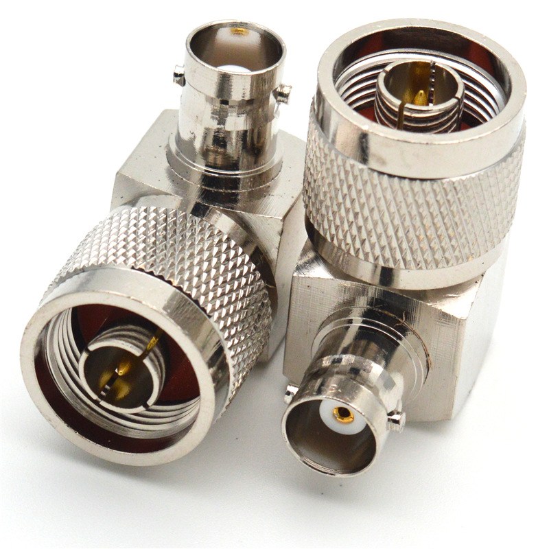 nbncjkw射频同轴连接器n公转bnc母弯头连接器rf射频头转接头