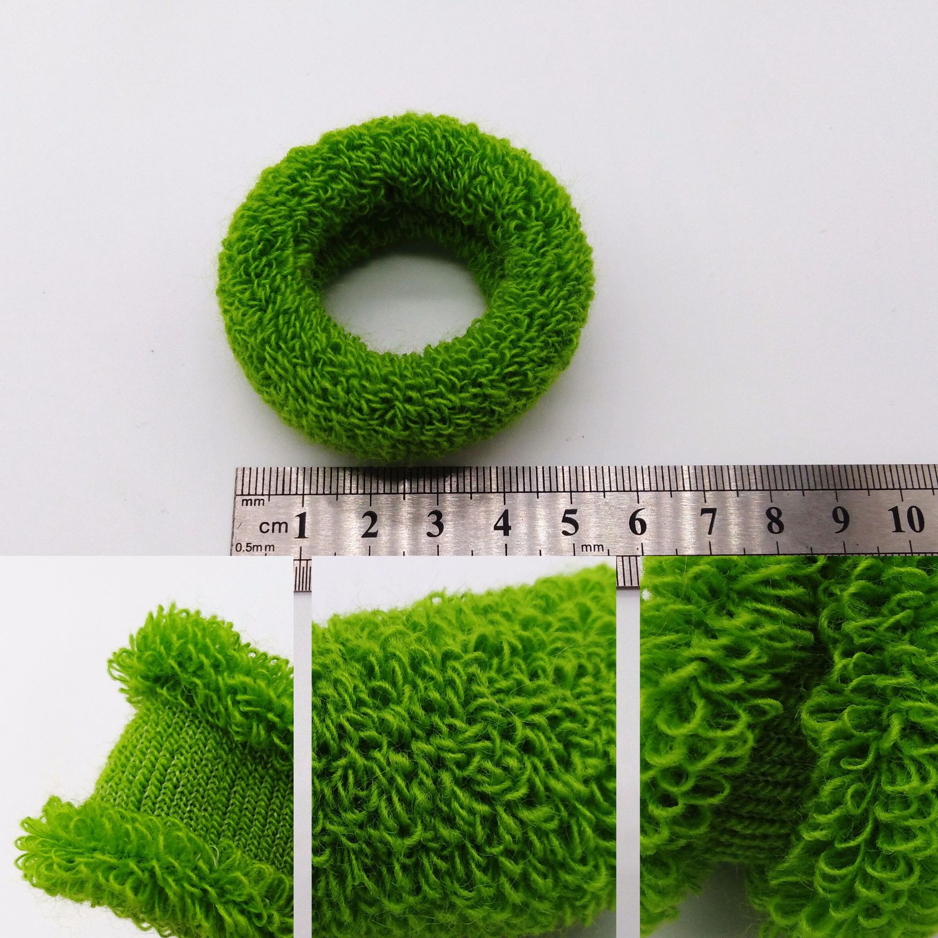 小号棉纱毛巾圈头绳 无痕加粗皮筋彩色盘头头花毛线发圈彩色无缝