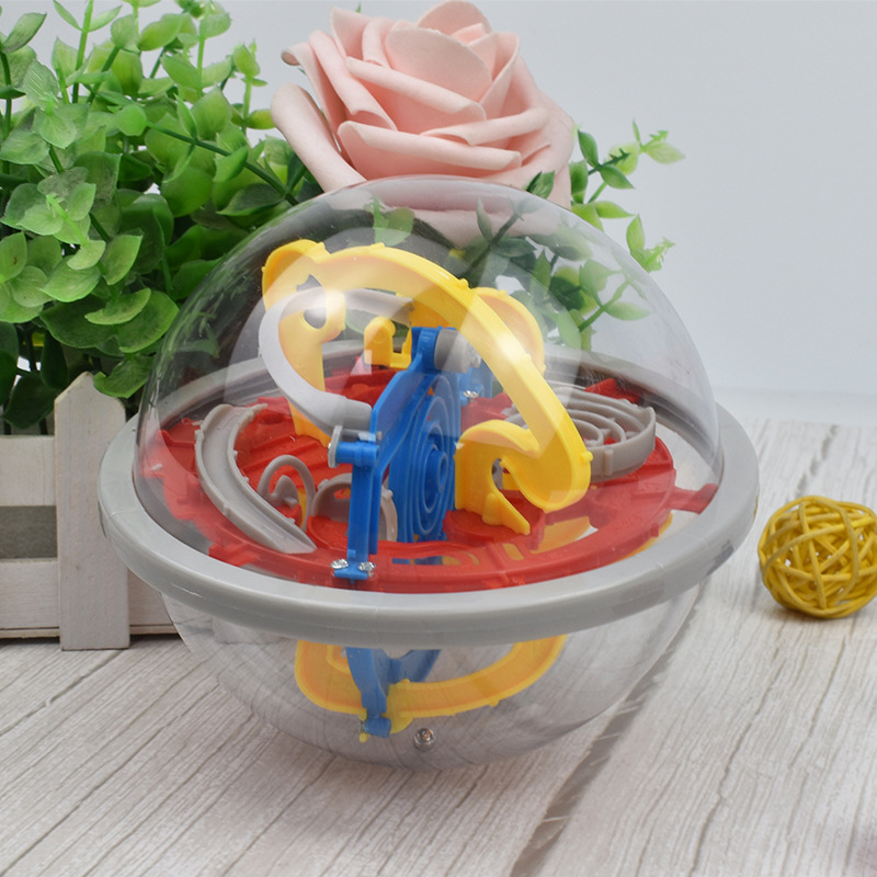 100关小号3d飞碟魔幻智力迷宫球滚珠飞碟迷宫儿童早教益智球玩具