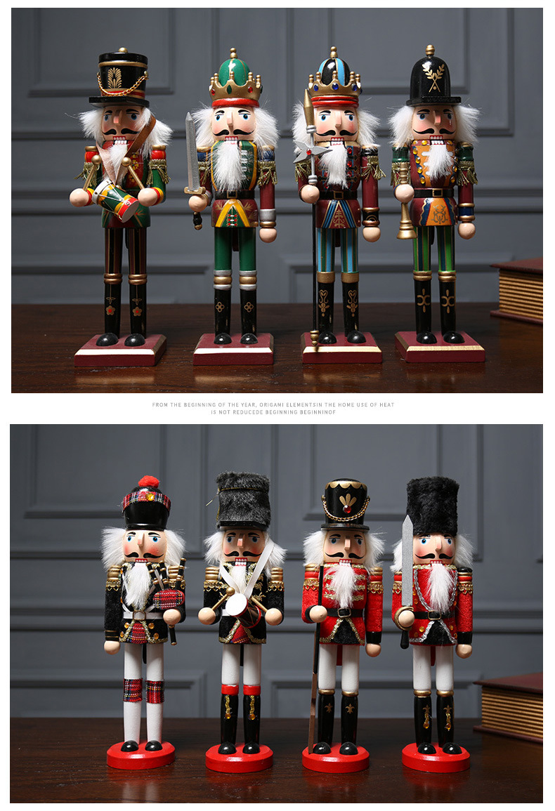 欧式30cm士兵乐手胡桃夹子木偶人物系列木质摆件装饰品圣诞礼物