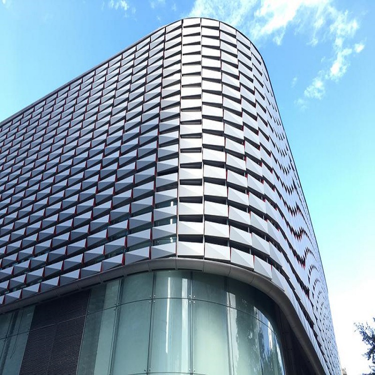 豪顶品牌生产铝幕墙 弧形氟碳2.5厚铝单板 体育馆外墙铝单板