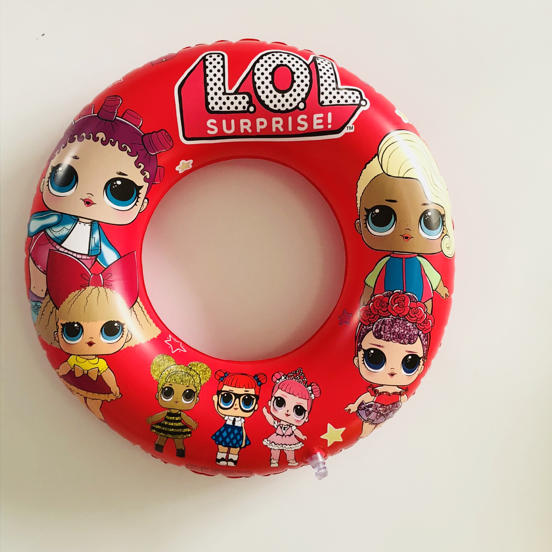 充气儿童游泳圈批发 可爱麻纹卡通儿童泳圈 50cm-90cm充气