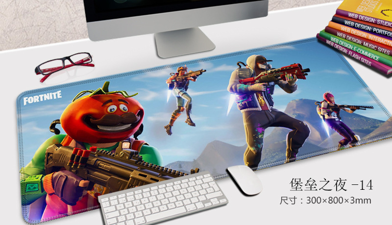 fortnite堡垒之夜游戏电竞网咖电脑超大锁边电脑笔记本加厚鼠标垫