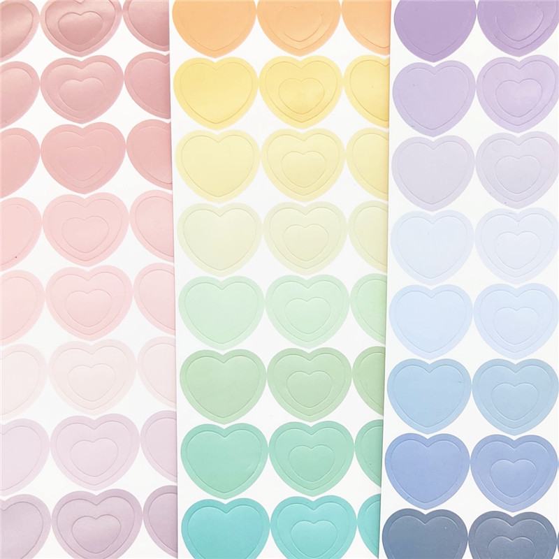 韩国爱心彩色渐变可写字标记贴墙贴纸手账素材备注分页符 ins风