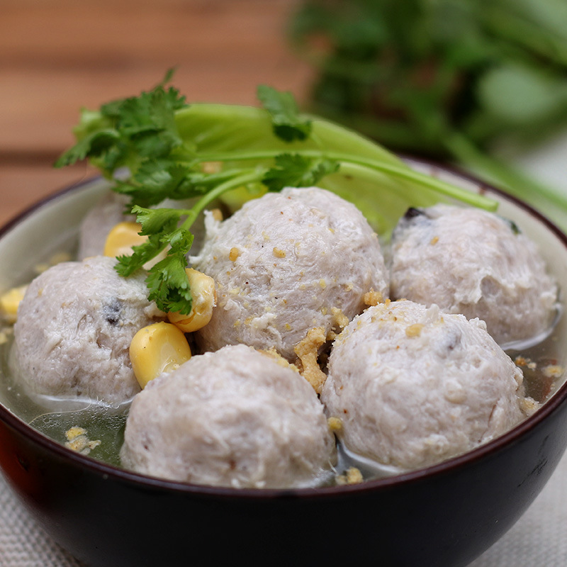 一定红潮汕美味香菇贡丸250g丸子火锅食材猪肉丸关东煮麻辣烫烧烤