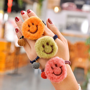 可爱发圈_超可爱东大门笑脸毛发圈秋冬发绳头绳 - 阿里巴巴