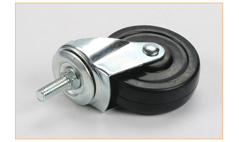 *家具配件轮子小型冰箱包胶轮万向轮1.5寸边刹轮中山脚轮厂