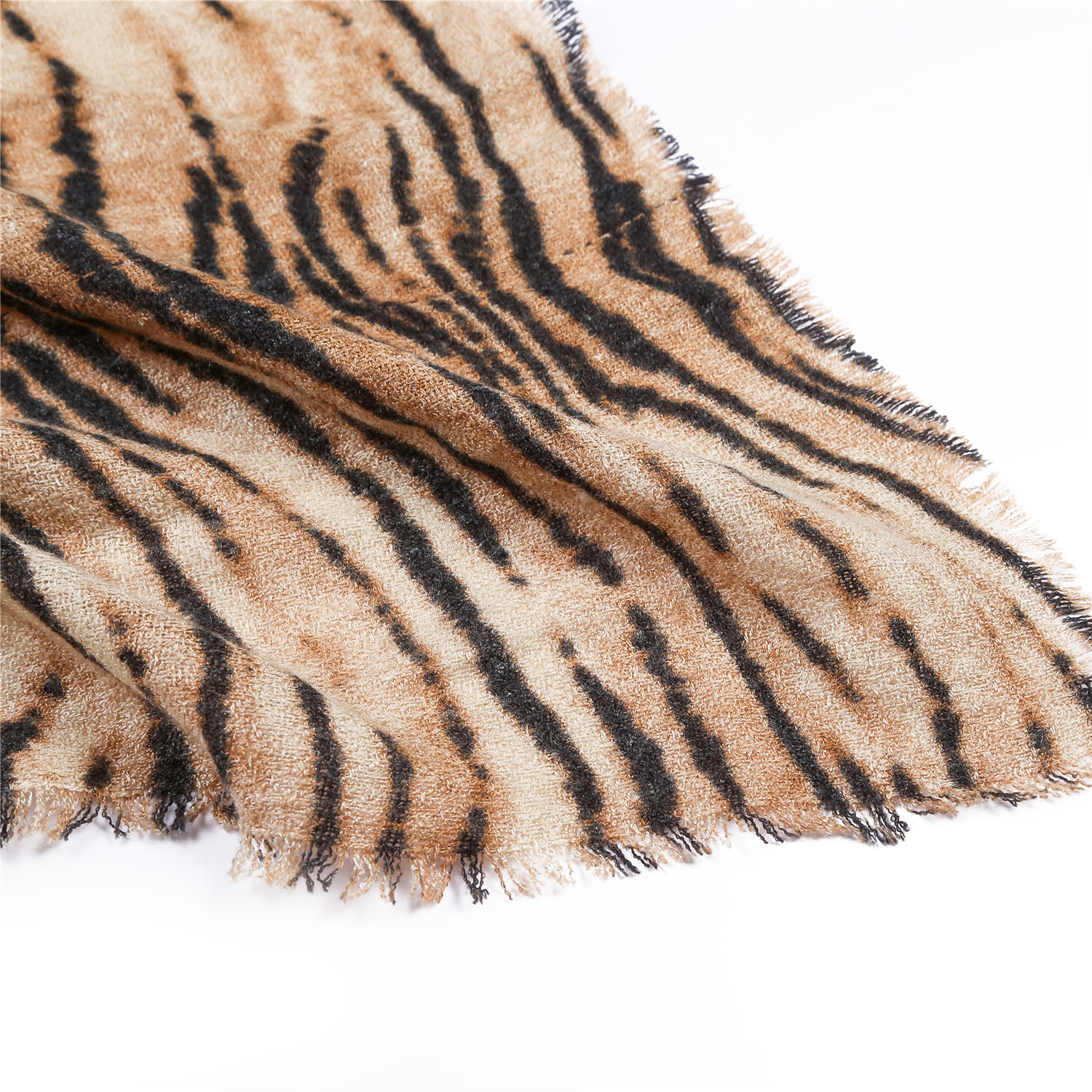 2019年秋冬季亚马逊热卖新款虎皮纹图案仿羊绒两用围巾一件代发-阿里