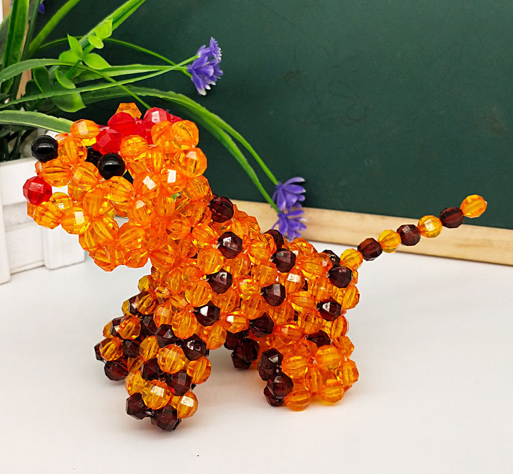 手工diy 居家工艺饰品十二生肖老虎摆件串珠成品微商精品货源批发