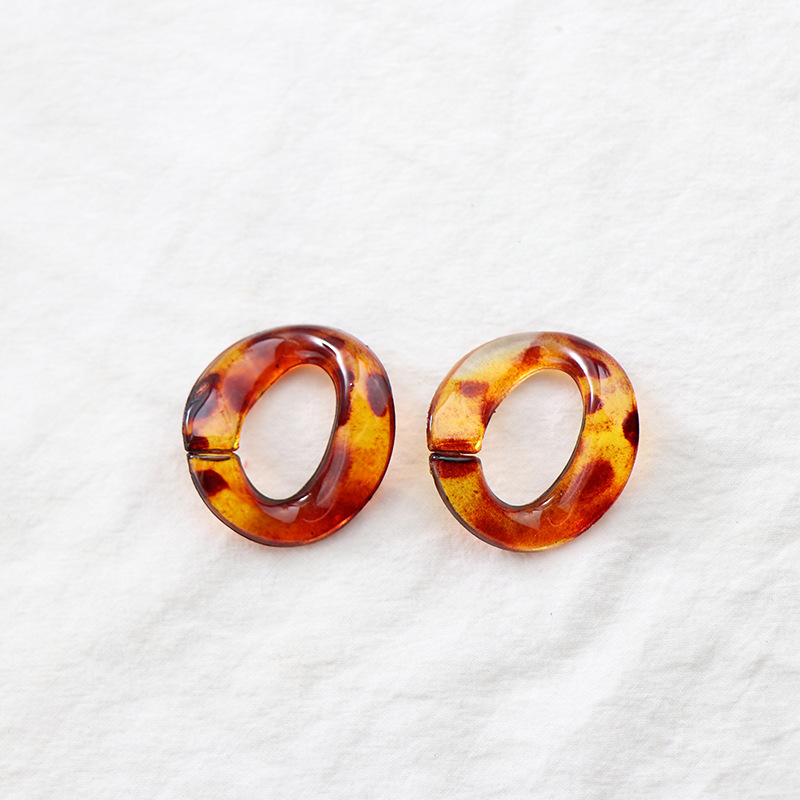 环保diy 塑料饰品配件豹纹玳瑁色亚克力链条鞋饰服饰包链配件饰品