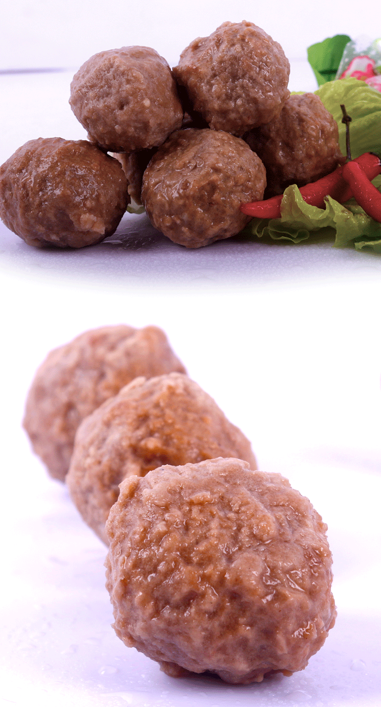 鸿津包心牛肉风味丸2500g 袋牛丸关东煮麻辣烫火锅食材 约22g/粒