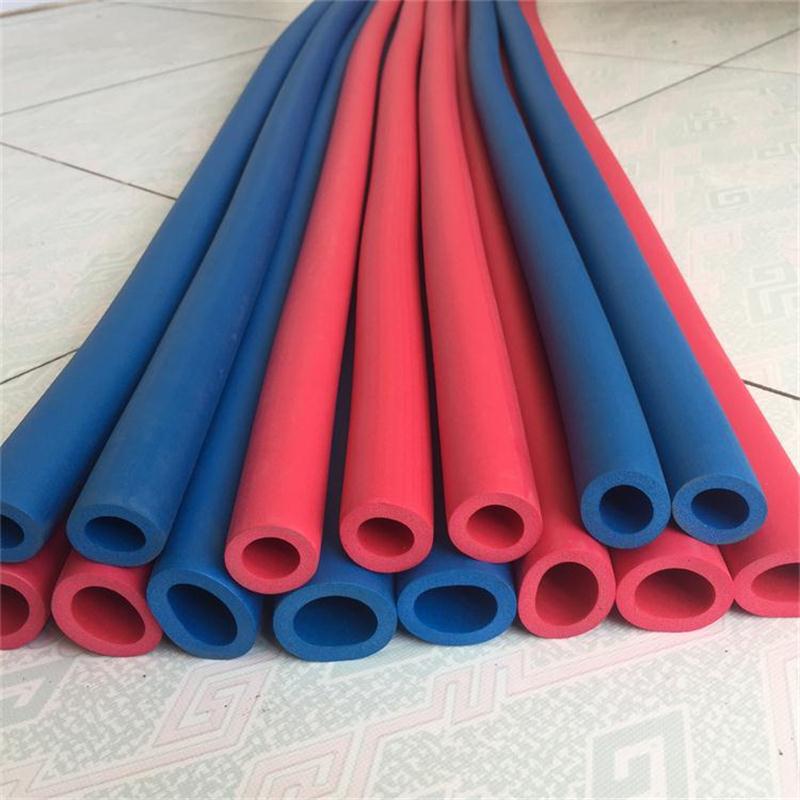 红蓝橡塑保温管 阻燃 闭孔彩色橡塑海绵保温管 红蓝橡塑管 批发