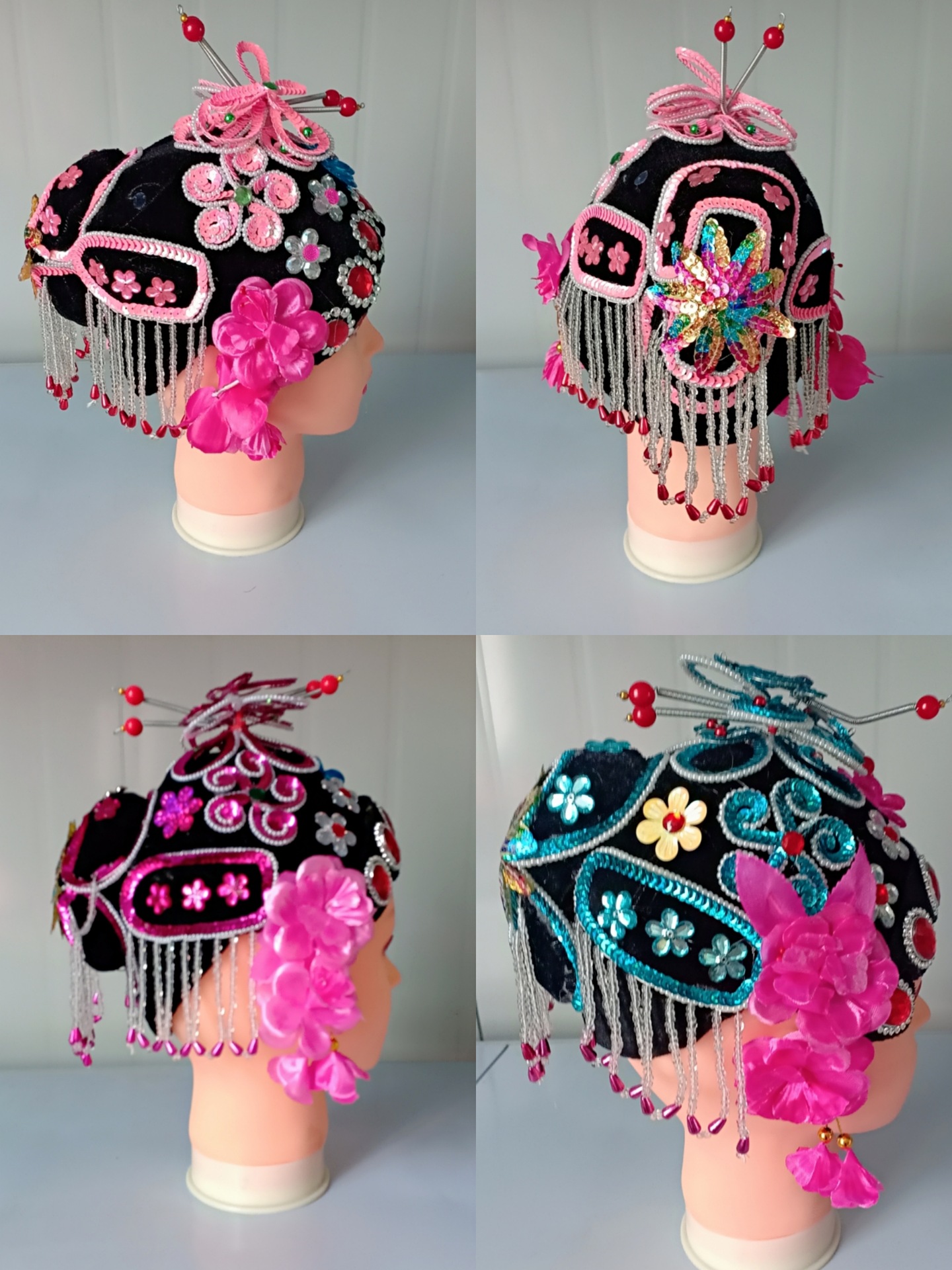 戏曲头饰京剧花旦秧歌头饰古装花旦小姐媒婆包头头饰厂家直销