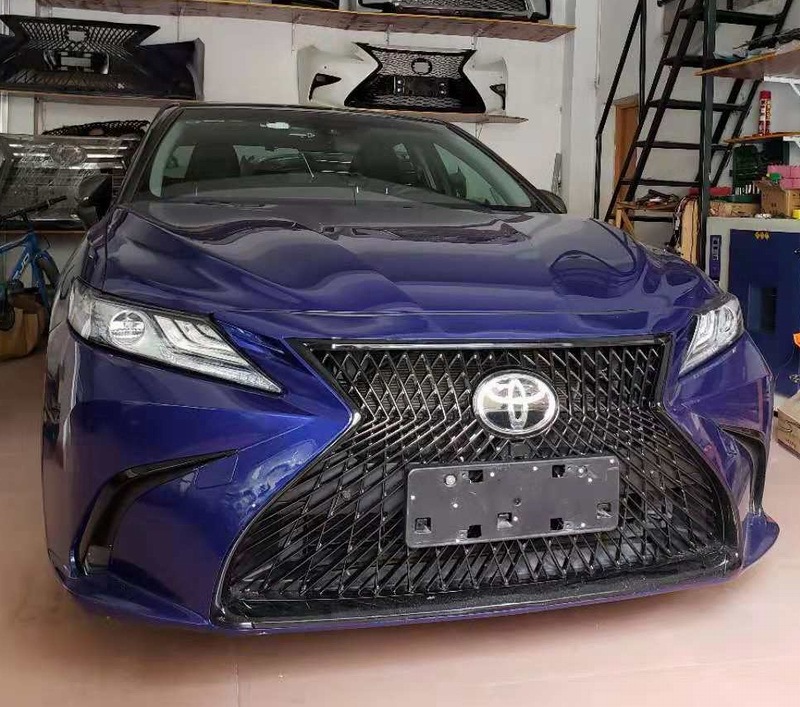 适用2018款丰田八代凯美瑞前杠中网8代新凯美瑞改装es大包围前杠