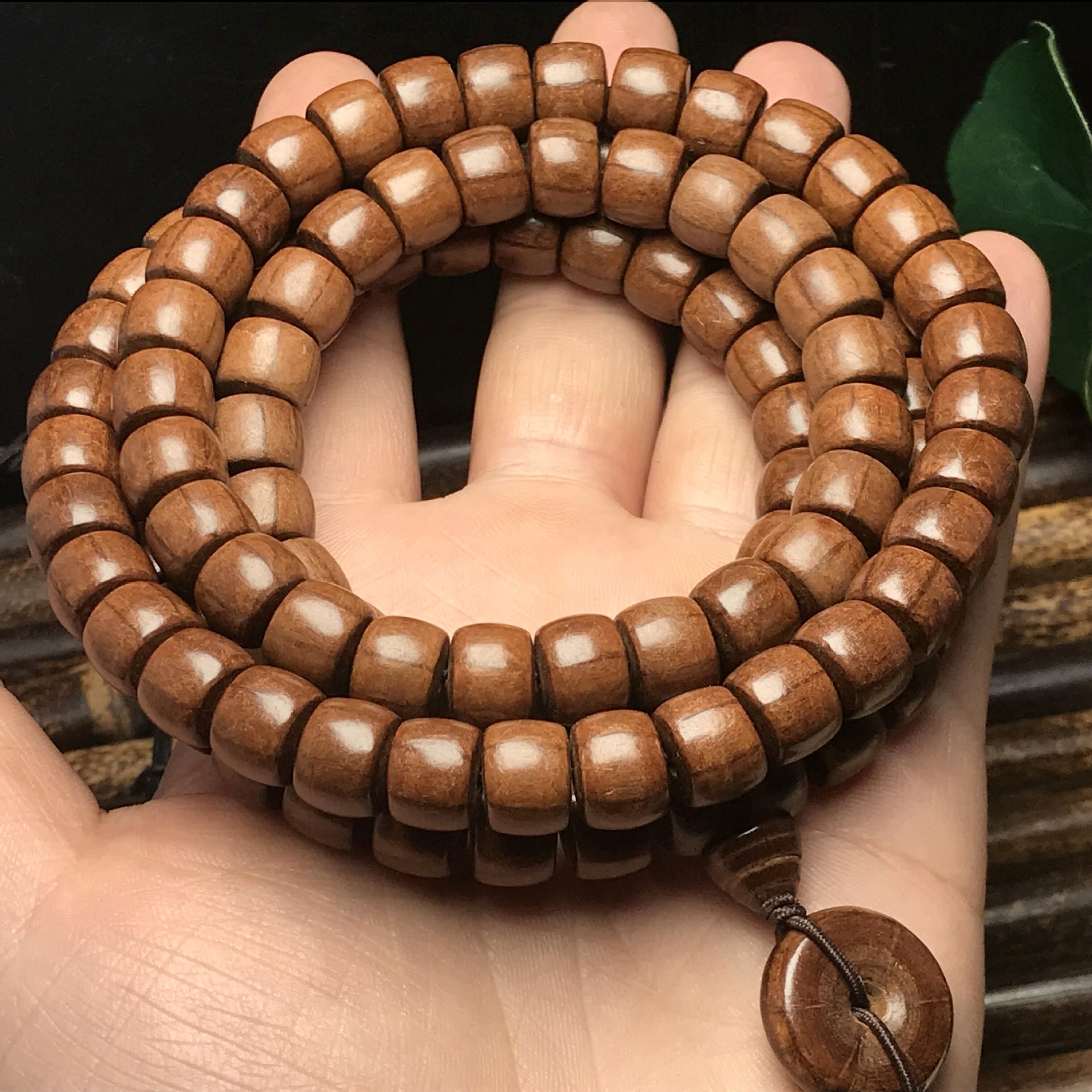 五台山藏式老料六道木108颗降龙木精品老料男女手持挂珠木质念珠