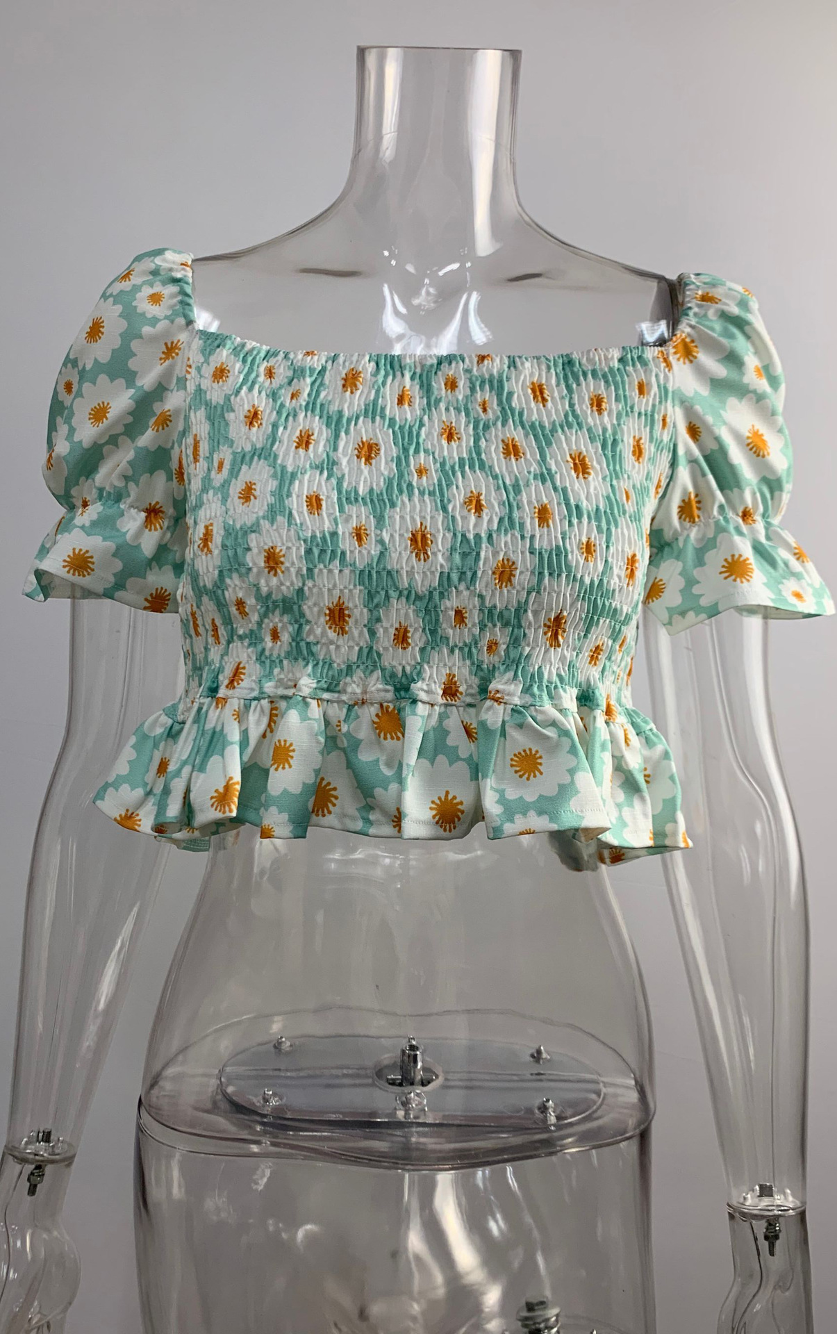 亚马逊速卖通欧美外贸热卖爆款修身露背短袖上衣打揽女装衬衫