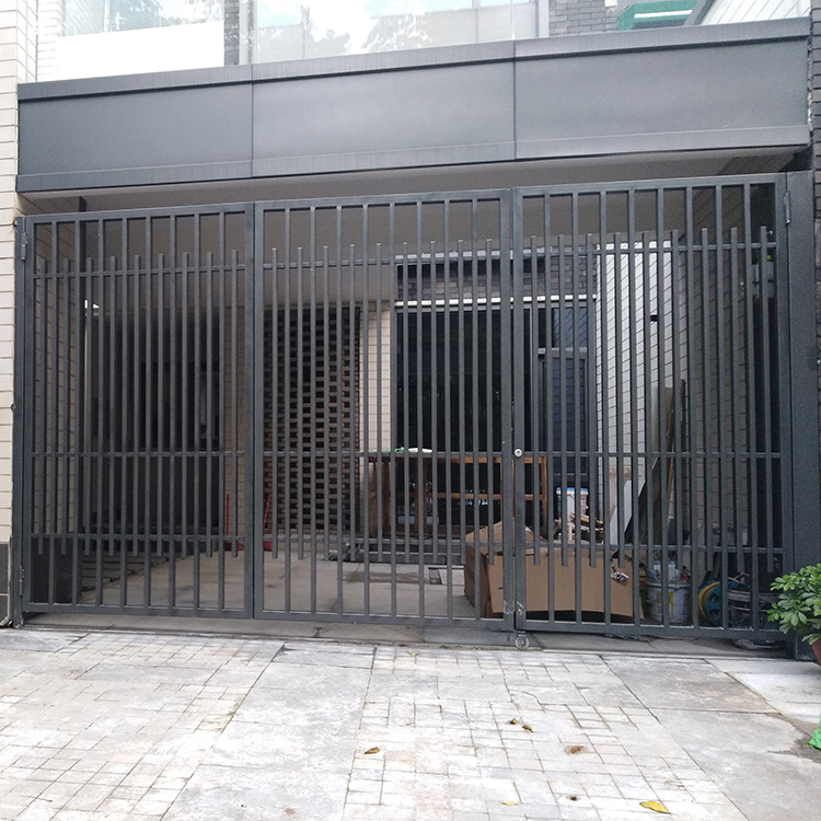 厂家定做小区铁艺大门北欧花园铁艺折叠门酒吧欧式豪华大门