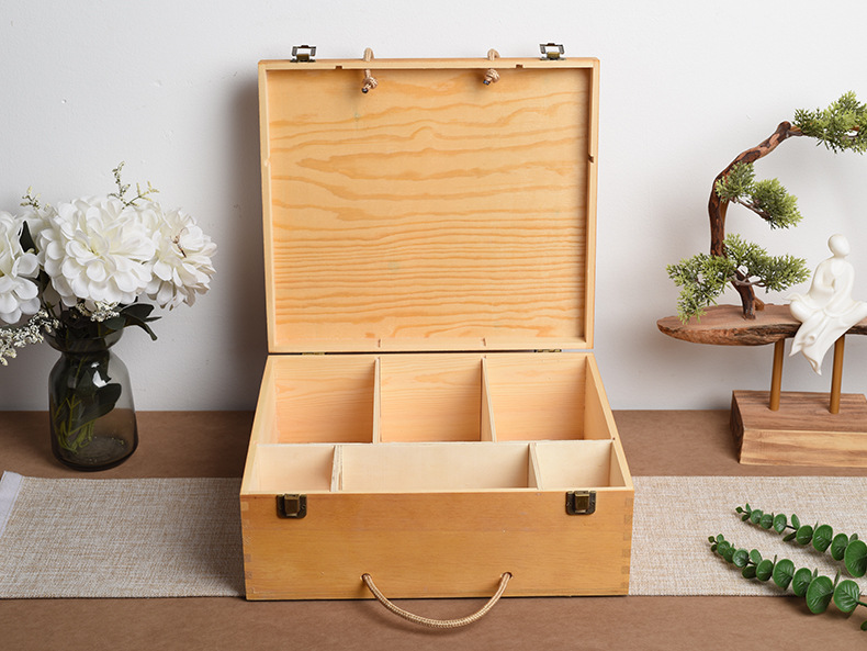 木质礼品包装盒创意多格坚果木盒粽子礼盒包装干果零食收纳木盒