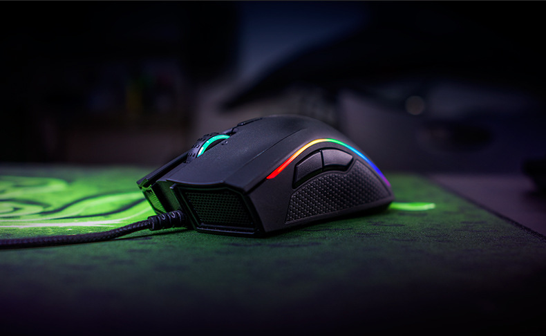 razer/雷蛇曼巴眼镜蛇精英版有线鼠标 5g幻彩mamba elite适用游戏