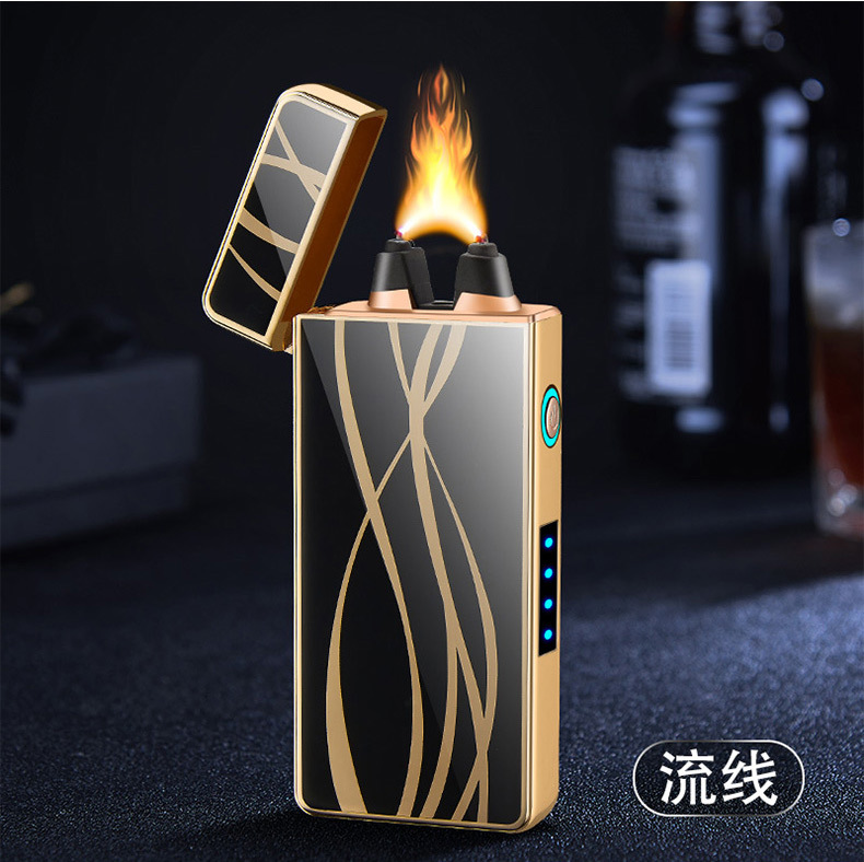 电转火焰 第五代高科技创意充电打火机usb高端礼品烟具雪茄点烟器
