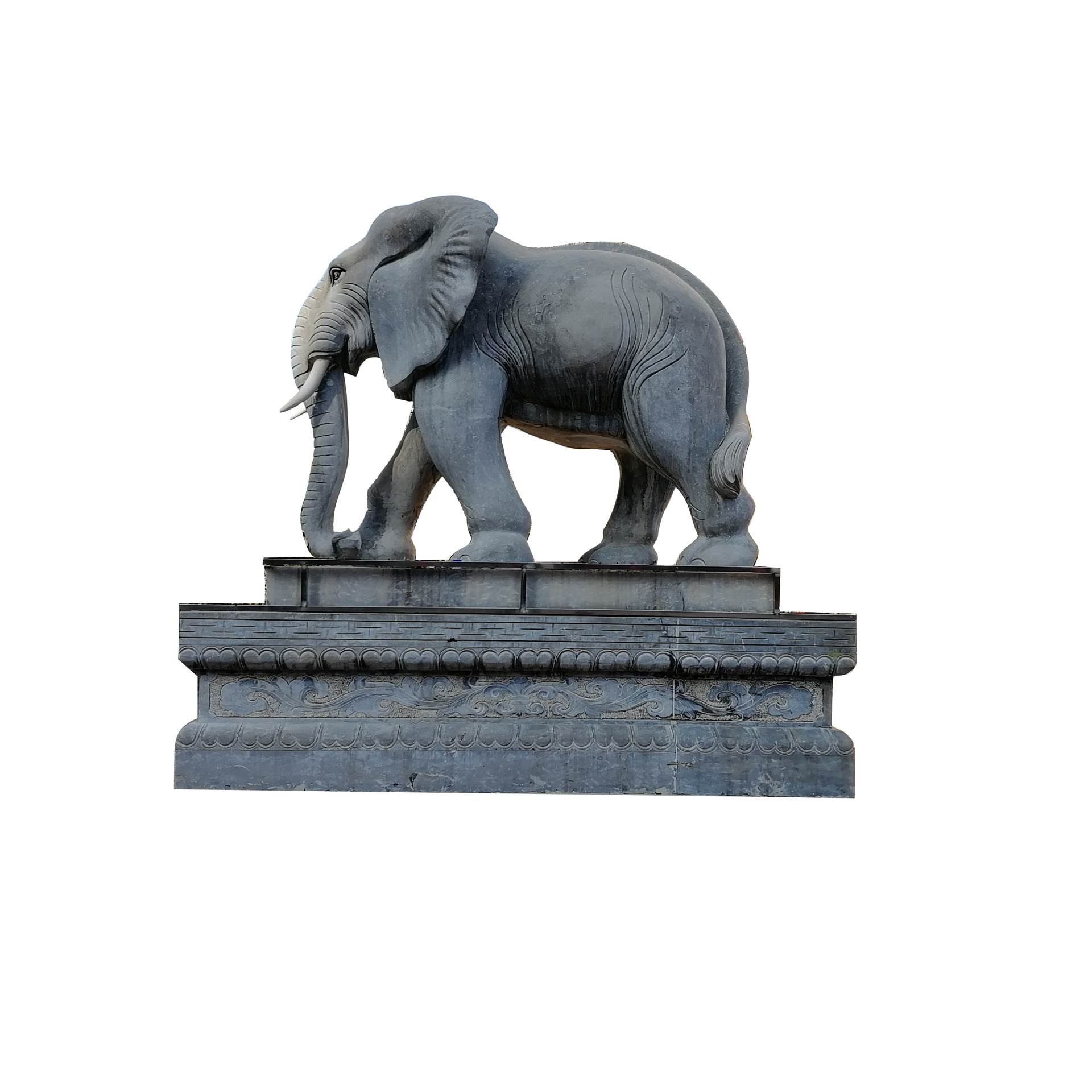 石雕大象_各种造型晚霞红大象石雕 户外看门石雕 - 阿里巴巴