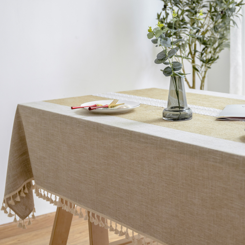 防水餐桌布_北欧棉麻圆形桌布防烫简约现代小清新亚马 - 阿里巴巴