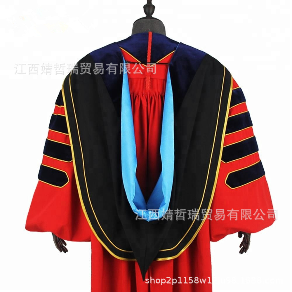 出口欧洲美国博士服槽袍哈佛大学毕业拍照礼服国外校长服