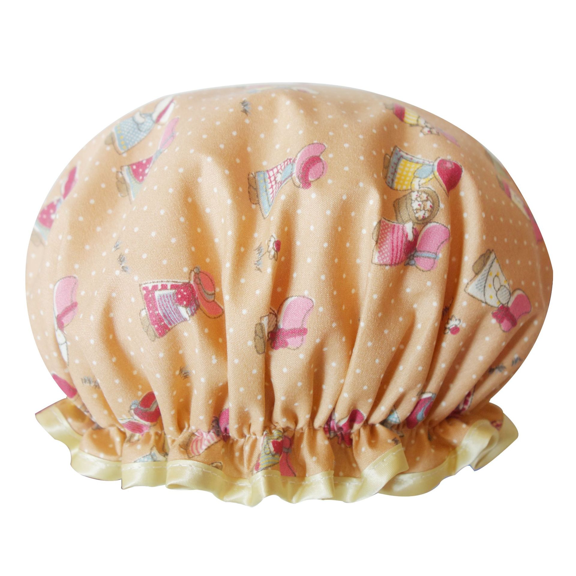 现货浴帽 时尚印花防水浴帽 双层加厚洗澡帽 厨房防油烟帽